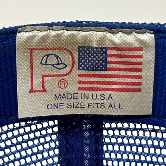 Vintage 80s US Air Force Retired Trucker Hat Cap Blue USAF Gold Scrambled Eggs - Picture 8 of 9